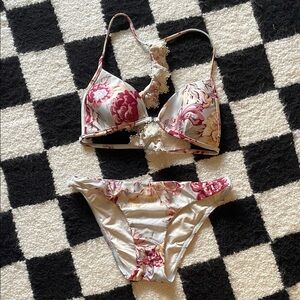 Zimmermann Floral Bikini - Baby Blue and Pink Floral